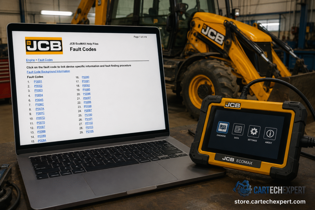 JCB ERROR CODES